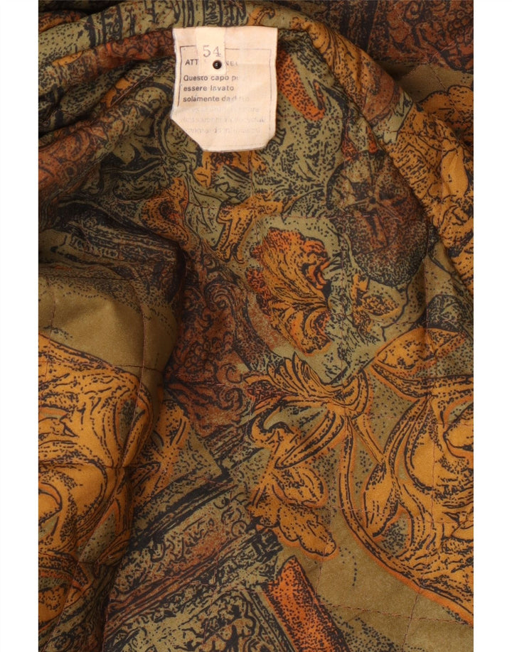 Vintage męska kurtka skórzana IT 54 2XL brązowa
