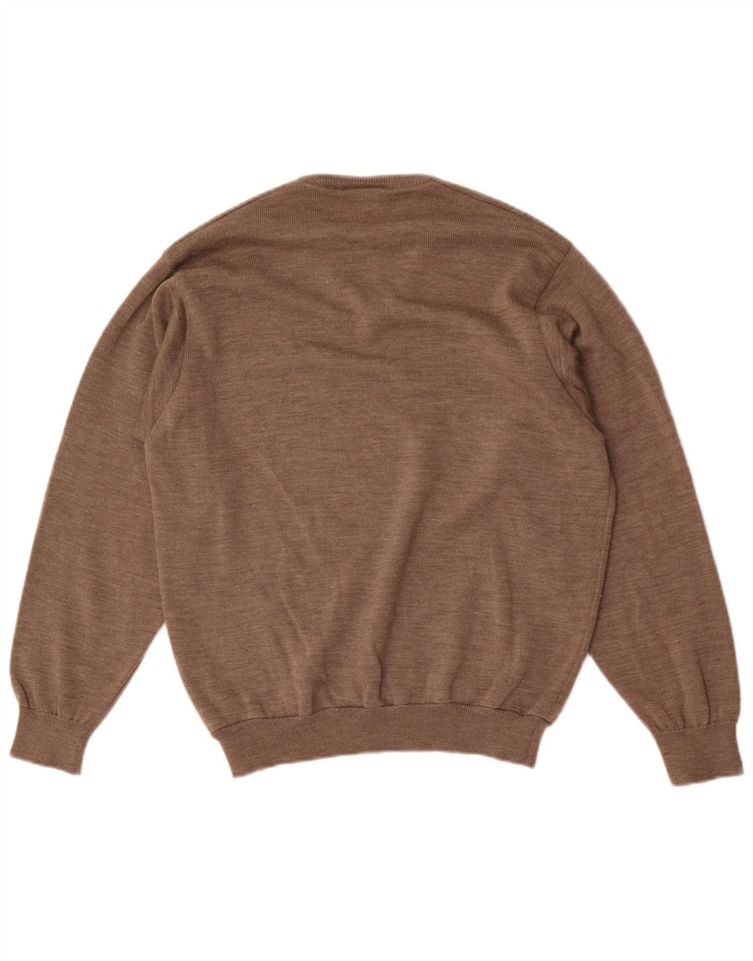 Lacoste Męski sweter z dekoltem w kształcie litery V, rozmiar 3, mały, brązowy, nowa wełna