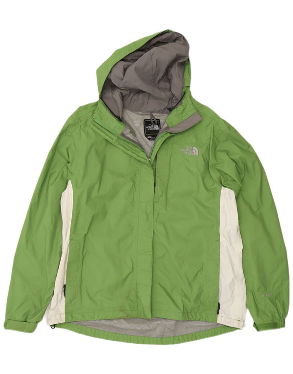 Damska kurtka przeciwdeszczowa z kapturem The North Face UK 16, duża, zielona, z blokami kolorów