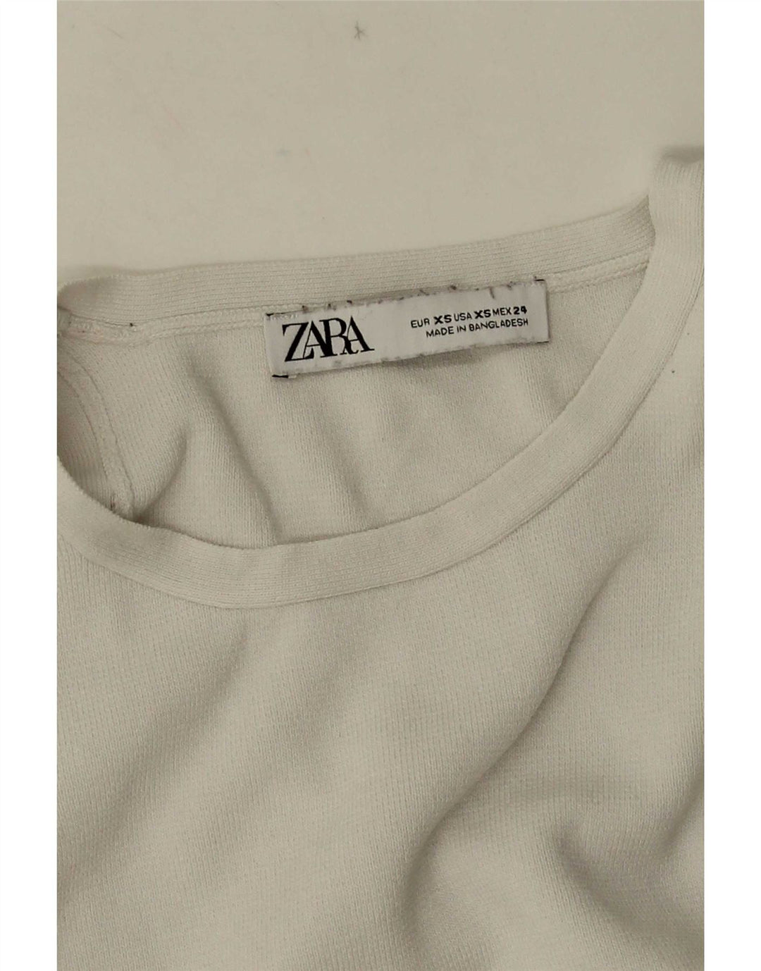 Damski krótki top Zara UK 4 XS w kolorze białym