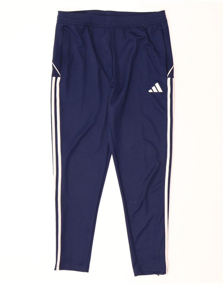 Męskie spodnie dresowe ADIDAS Aeroready Slim Fit, duże, granatowe