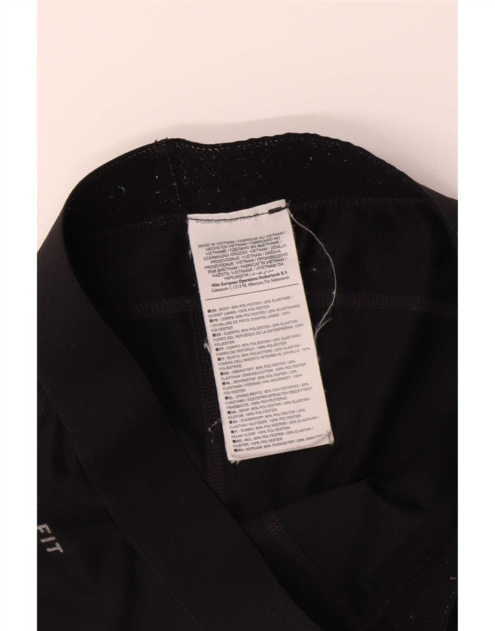Damskie legginsy Nike Dri Fit Graphic Capri UK 8, małe, czarne, poliestrowe