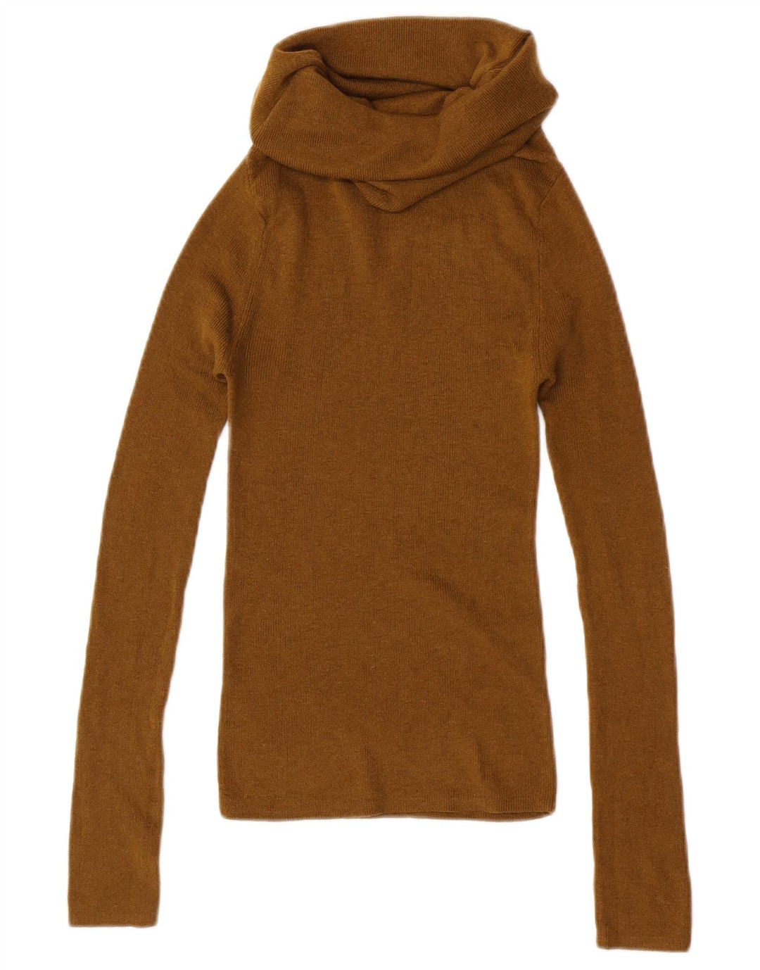 Damski sweter z golfem Zara, UK 4 XS, khaki, poliester
