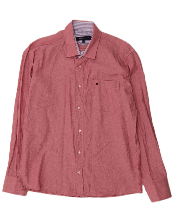 Koszula męska Tommy Hilfiger rozmiar 39/40, bawełniana, średnia czerwona