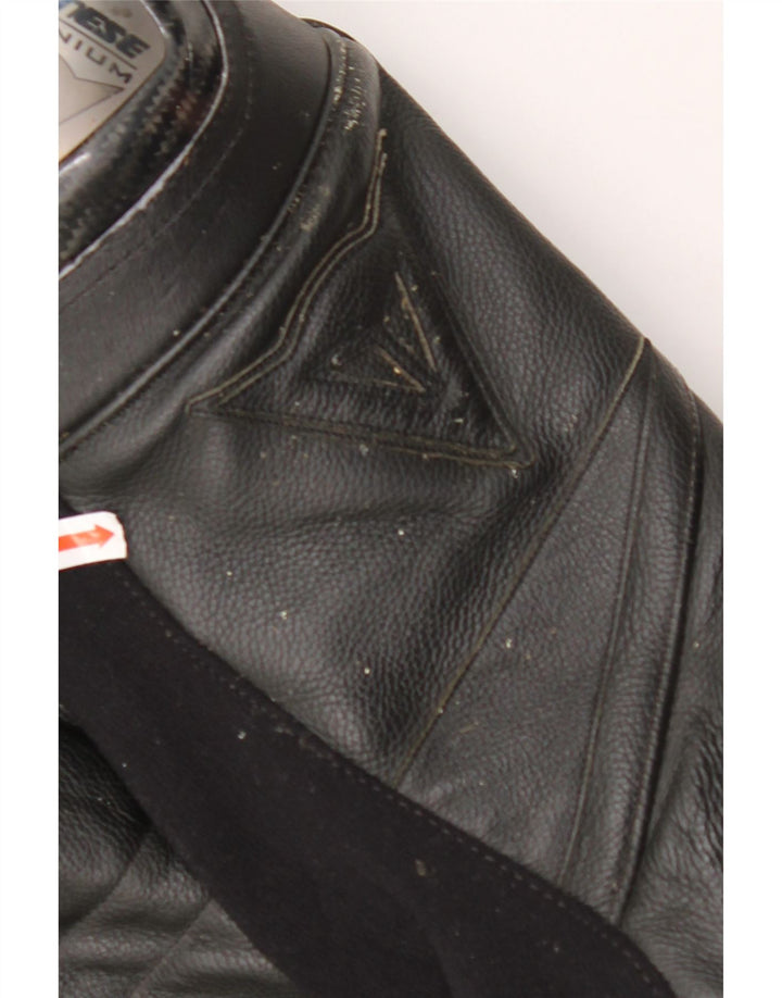 Męska skórzana kurtka racer DAINESE IT 50, duża, czarna