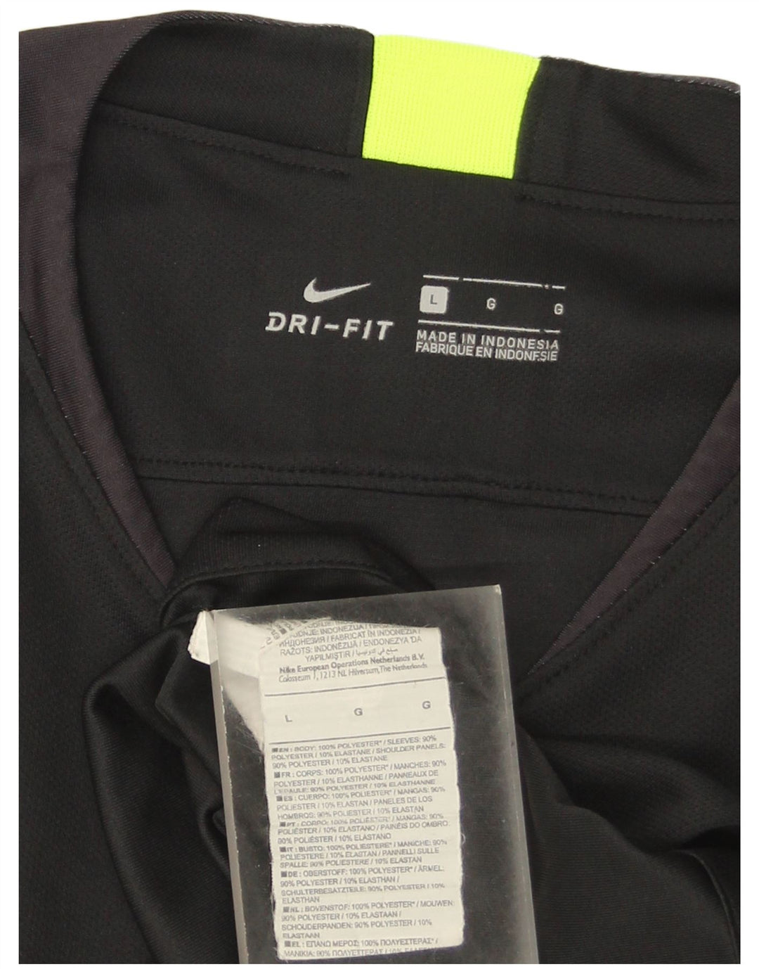 Męski T-shirt Nike Dri Fit, duży, poliestrowy, w czarne paski