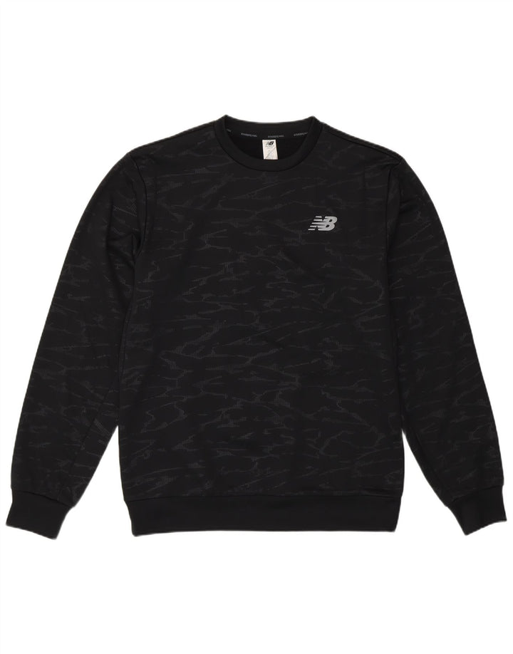 Męski sweter New Balance, mały, czarny kamuflaż, poliester