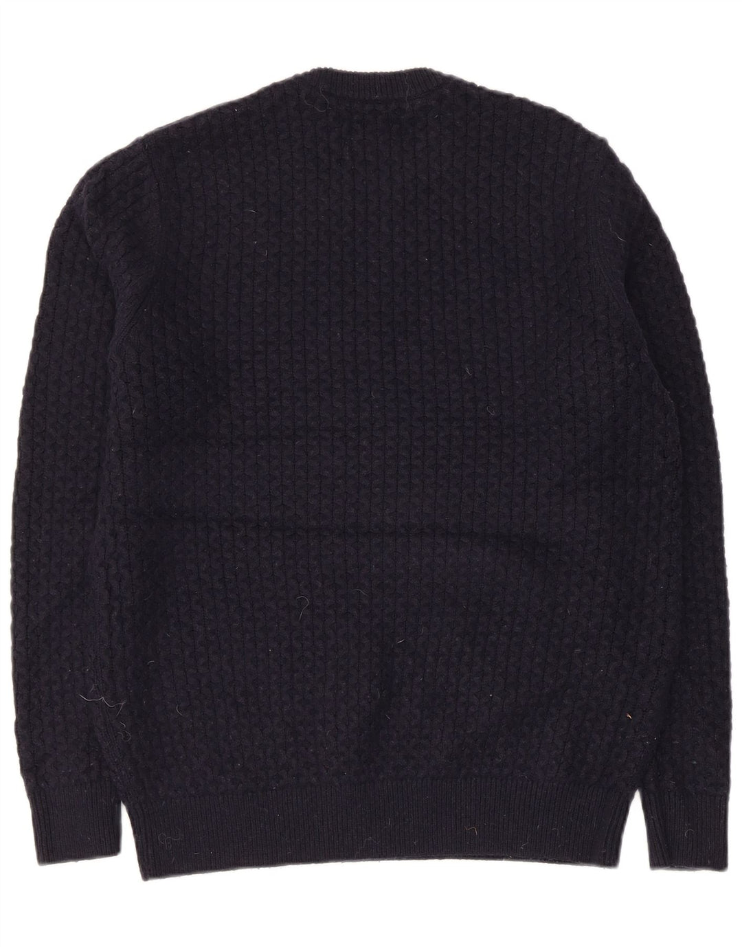 Męski sweter Superdry z okrągłym dekoltem, duży, granatowy, z owczej wełny