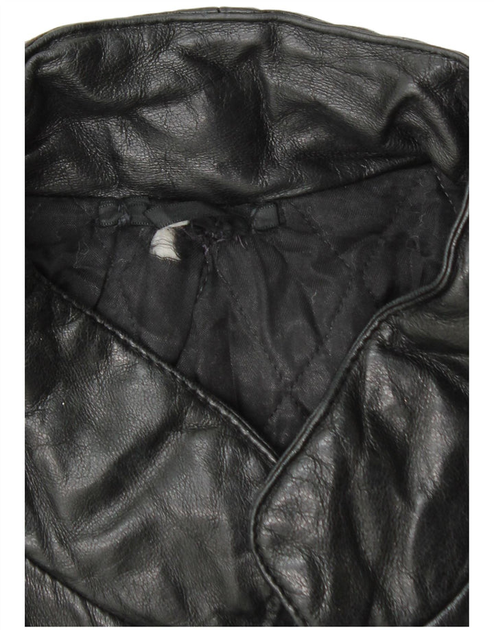 Vintage męska kurtka skórzana UK 38 średnia czarna