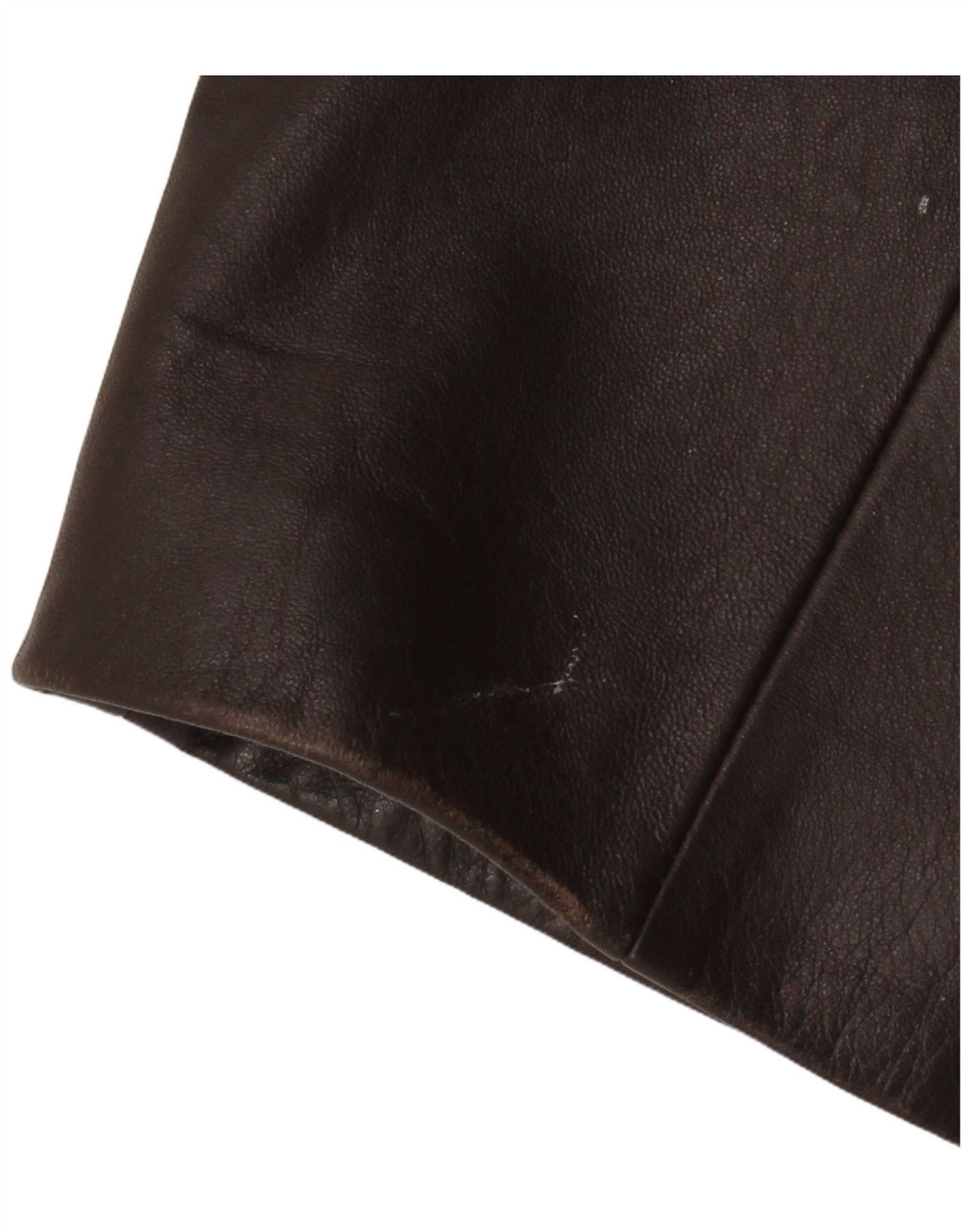 Vintage damska marynarka skórzana zapinana na 3 guziki, UK 18 XL, brązowa skóra