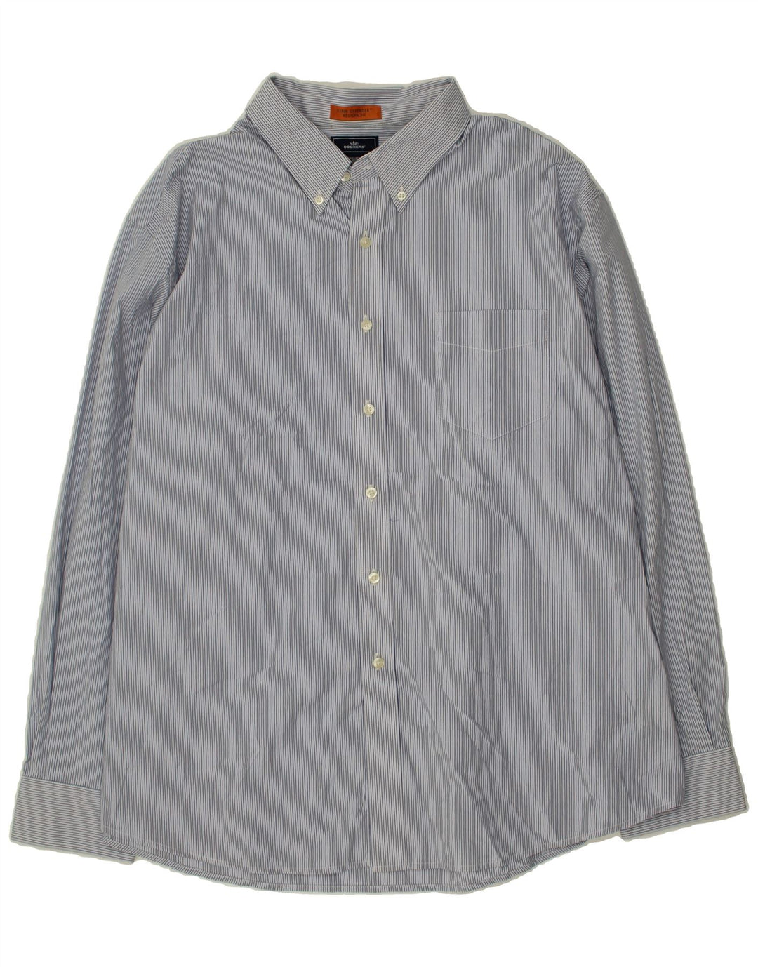 DOCKERS Mens Shirt 2XL Blue Pinstripe Cotton Vintage Dockers and Second-Hand Dockers from Messina Hembry 