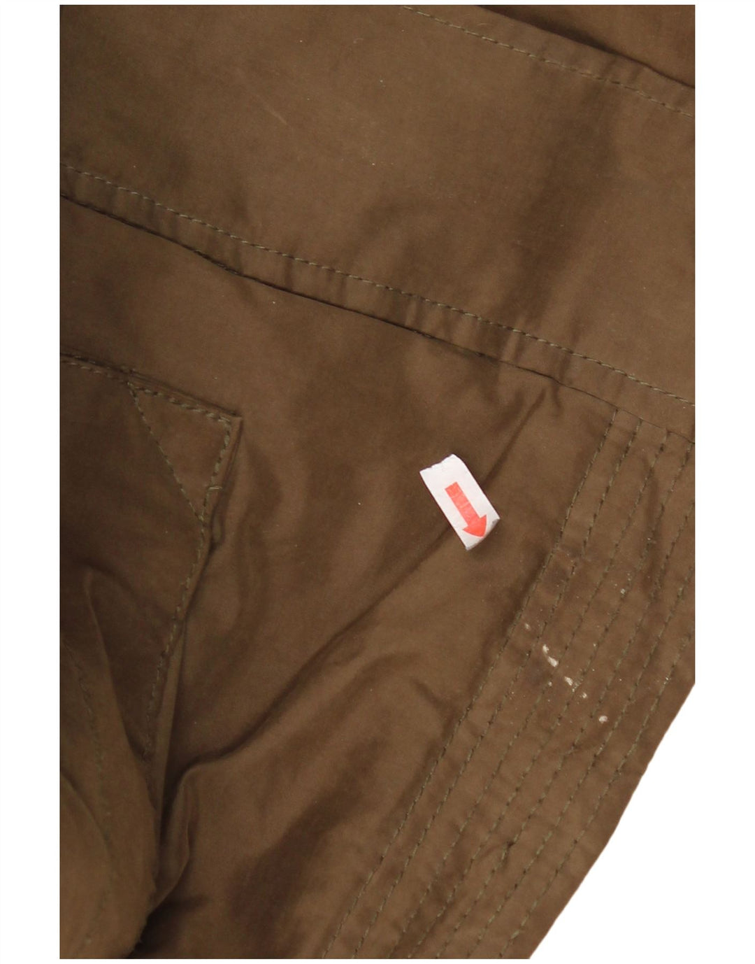 Damska kurtka parka z kapturem Zara UK 14, średnia khaki, bawełna w kratkę