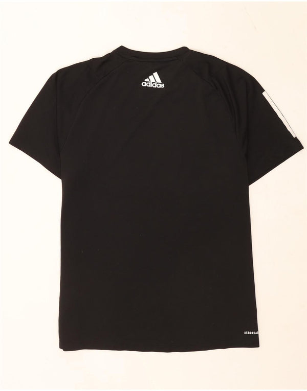 Męska koszulka Adidas Aeroready z grafiką, duża, czarna, poliestrowa