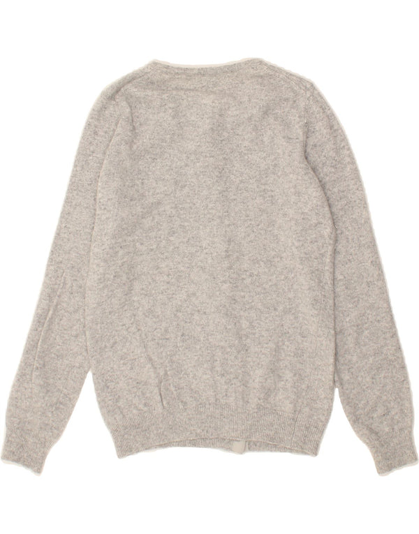 BENETTON Womens Cardigan Sweater UK 10 Small Grey Angora