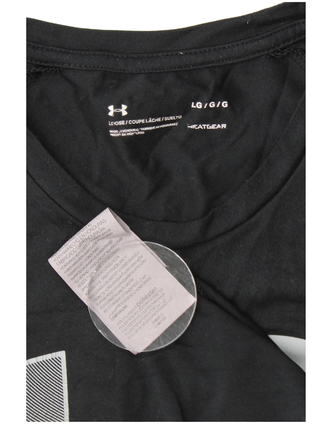 UNDER ARMOUR Męski T-shirt z grafiką Heat Gear, duży, czarny, poliestrowy