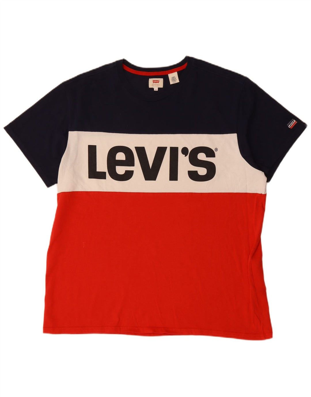Męski T-shirt z grafiką LEVI'S Top XL, wielobarwna bawełna z blokami kolorów