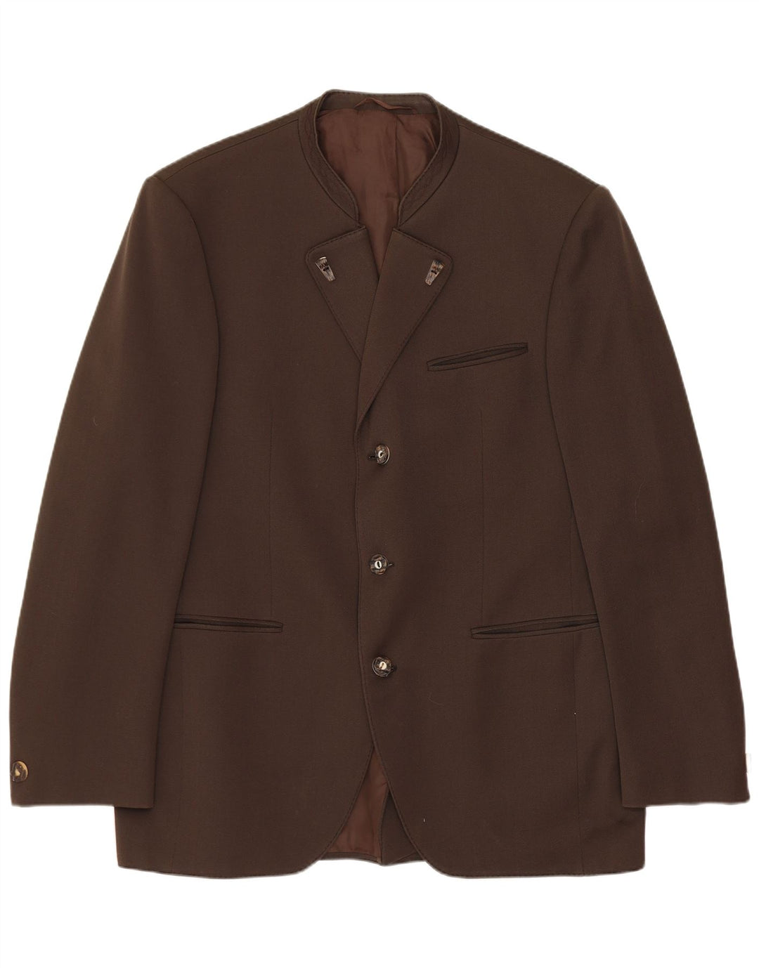 Vintage męska marynarka zapinana na 3 guziki UK 38, średnia brązowa wełna