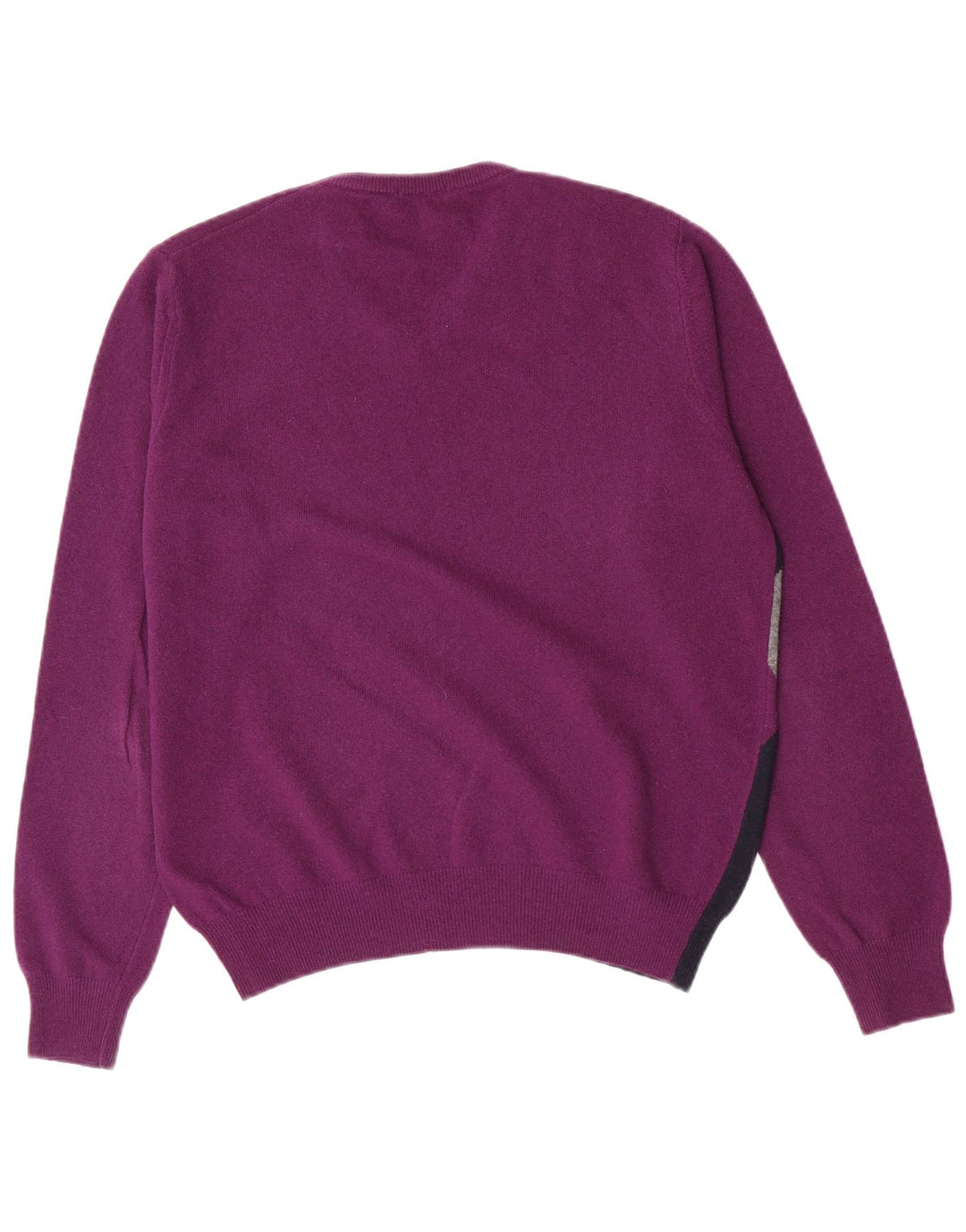 Męski sweter Brooksfield z dekoltem w szpic IT 48 Średni fiolet Argyle/Diament