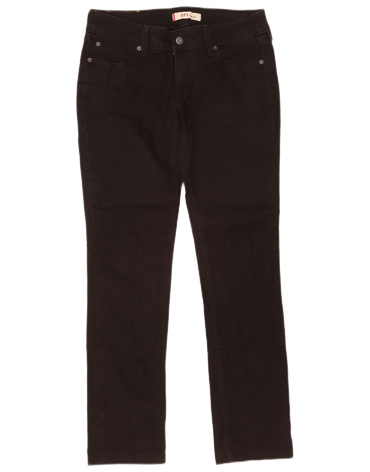 Damskie jeansy Levi's 571 Slim W32 L30 Czarna bawełna