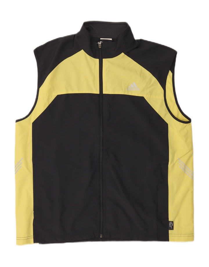 Adidas Męska kurtka dresowa Climashell Top, duża, czarna, z blokami kolorów