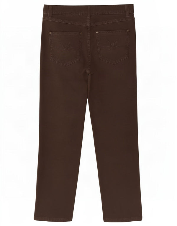 Marks & Spencer Damskie proste spodnie codzienne UK 18 XL W36 L28 Brązowe