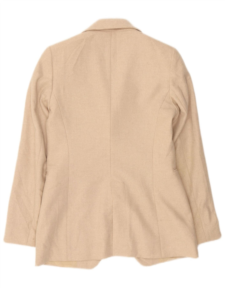 Massimo Dutti Damska marynarka zapinana na 1 guzik EU 36 XS Beżowa wełna