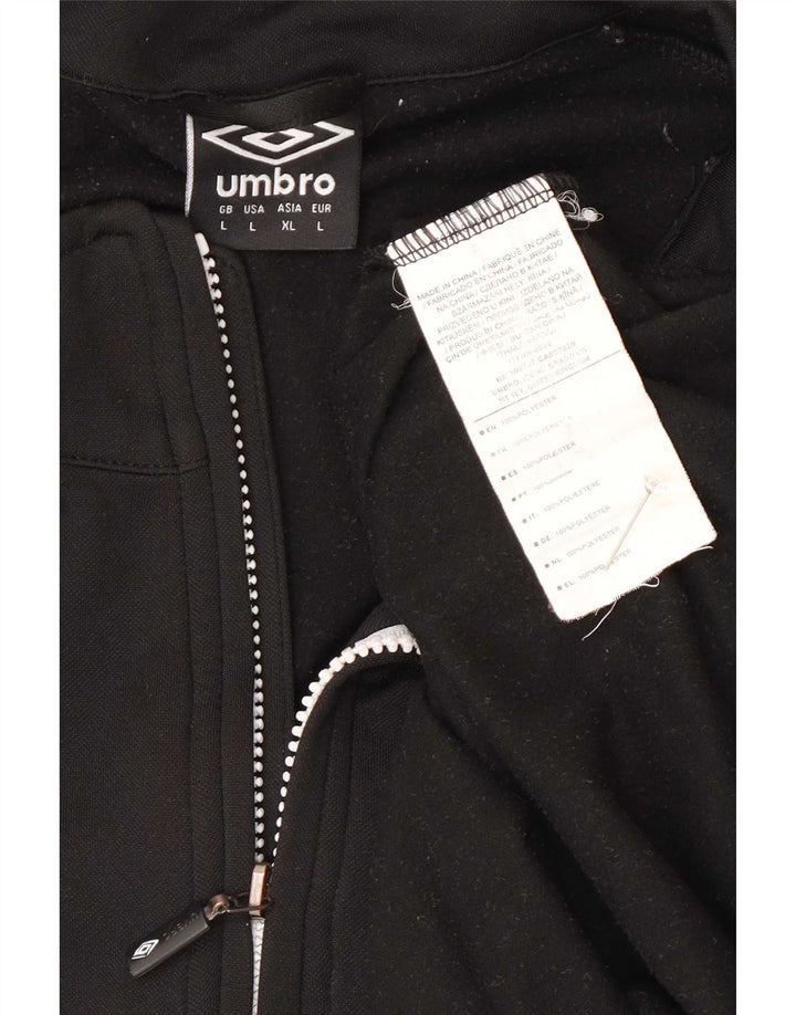 Męski dres z zamkiem błyskawicznym Umbro, duży, czarny poliester