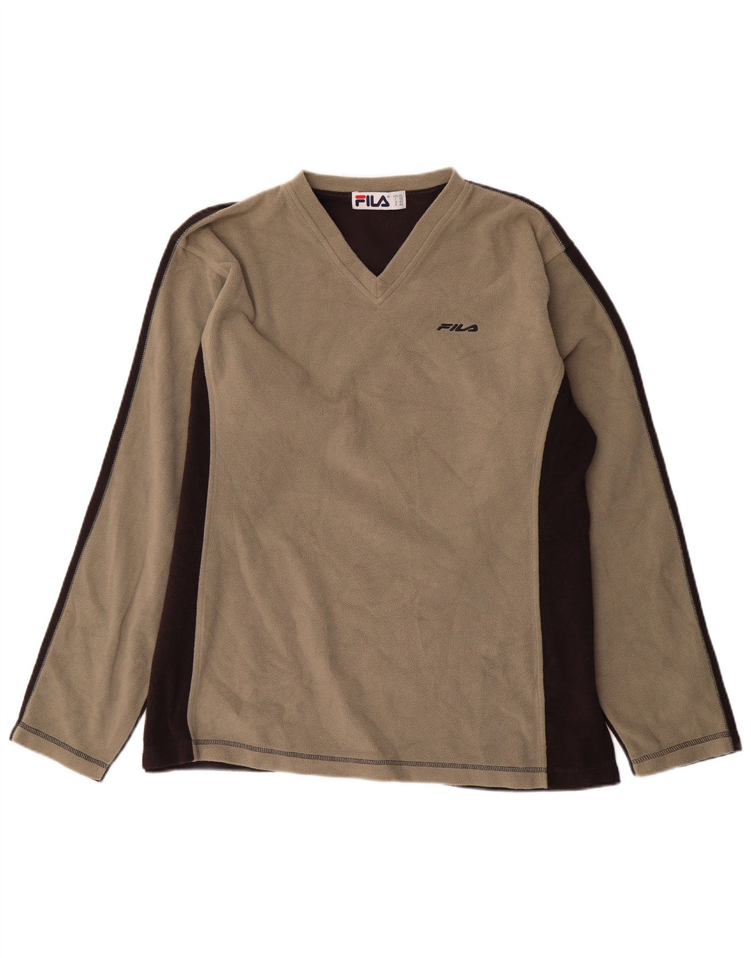 Damski sweter polarowy Fila UK 18 XL Szary poliester z blokami kolorów