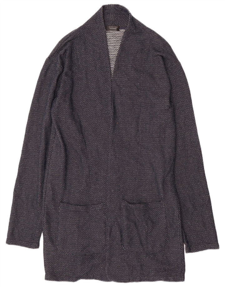 Zara Męski sweter rozpinany XL Granatowy poliester