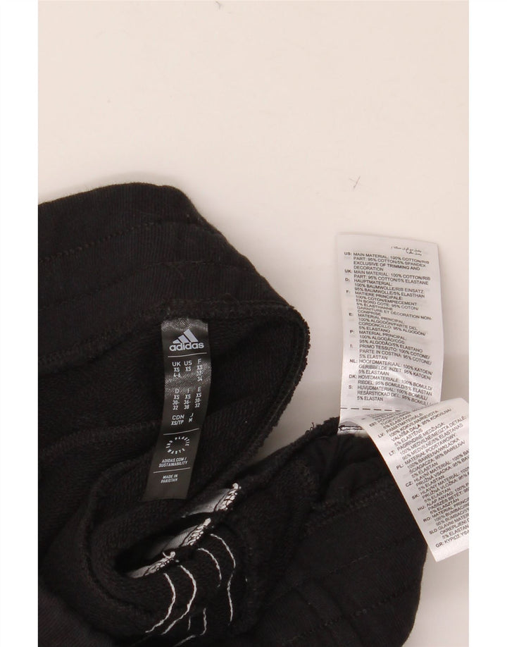 Damskie spodnie dresowe ADIDAS Joggers UK 4/6 XS Czarna bawełna