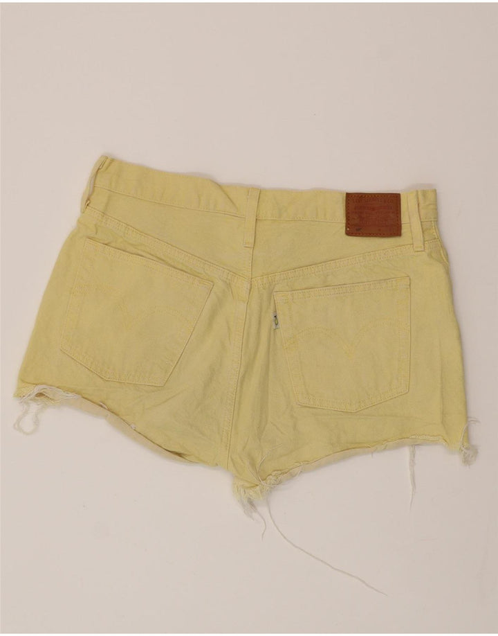 Damskie spodenki jeansowe LEVI'S 501 W32, duże, żółte, bawełniane