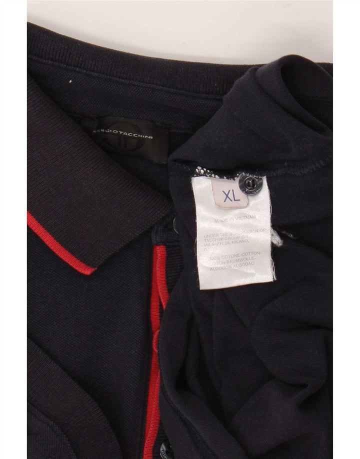 Męska koszulka polo Sergio Tacchini XL, granatowa, bawełniana