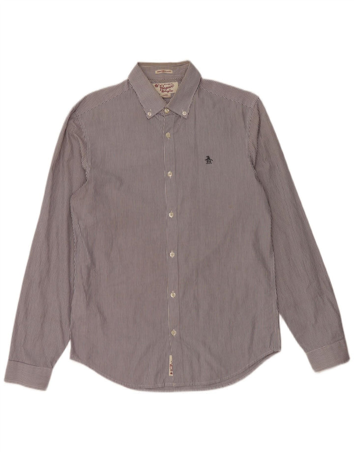 Koszula męska PENGUIN Heritage o dopasowanym kroju, mała, bawełniana w granatowe prążki