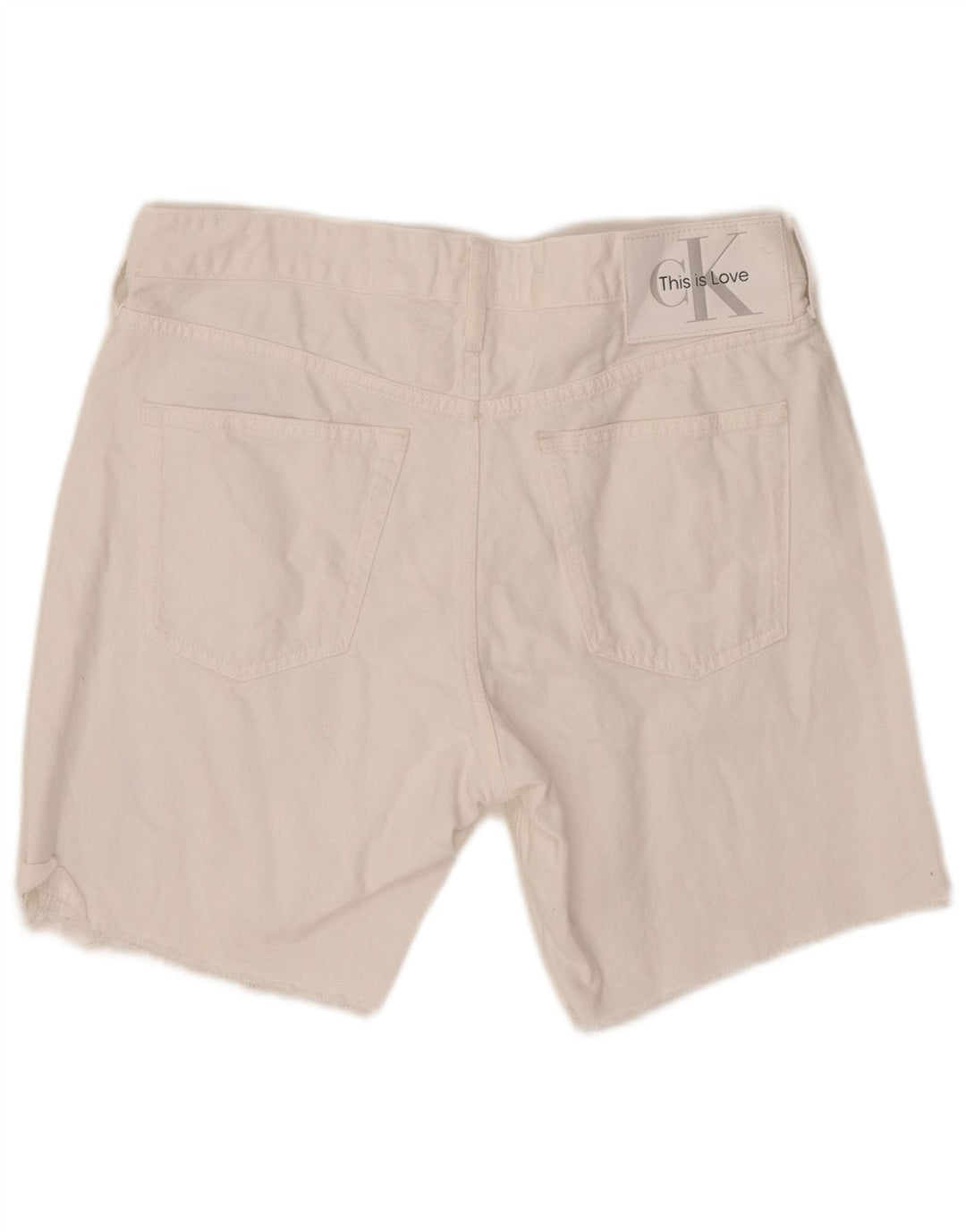 Męskie spodenki jeansowe CALVIN KLEIN Graphic W31 Średniobiała bawełna