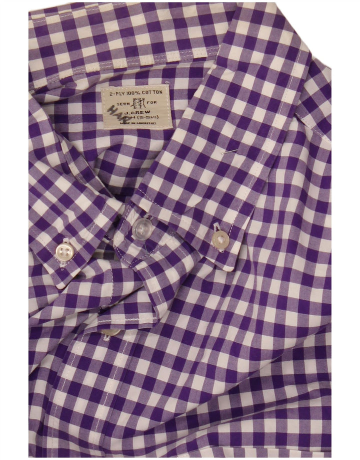 Koszula męska J. CREW, rozmiar 15, 1/2, bawełna w kratkę, średni fiolet