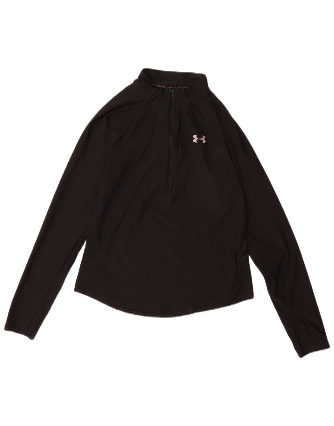 Damski top Under Armour Heat Gear z długim rękawem, UK 10, mały, czarny elastomer