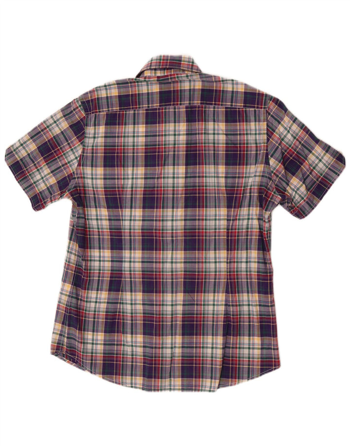 Męska koszula slim fit z krótkim rękawem Fred Perry w małą wielobarwną kratkę