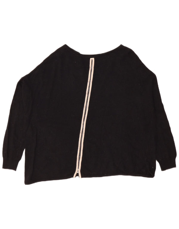 MINT VELVET Damski sweter z abstrakcyjnym wzorem i dekoltem w łódkę UK 10 Small Bl