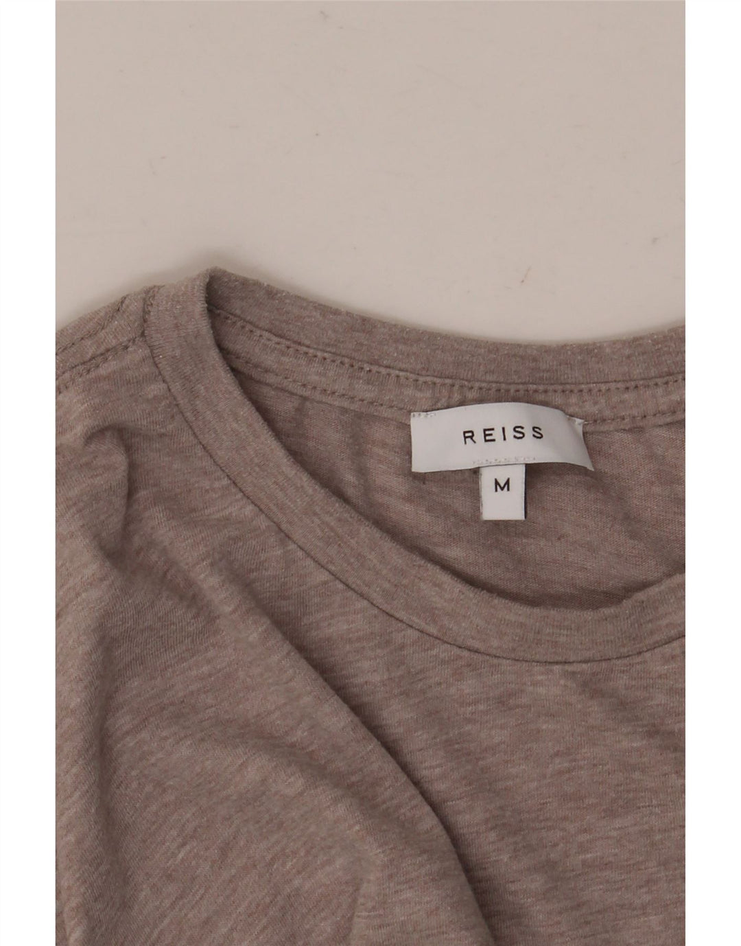 Męska koszulka T-shirt Reiss, średnio brązowa, nakrapiana