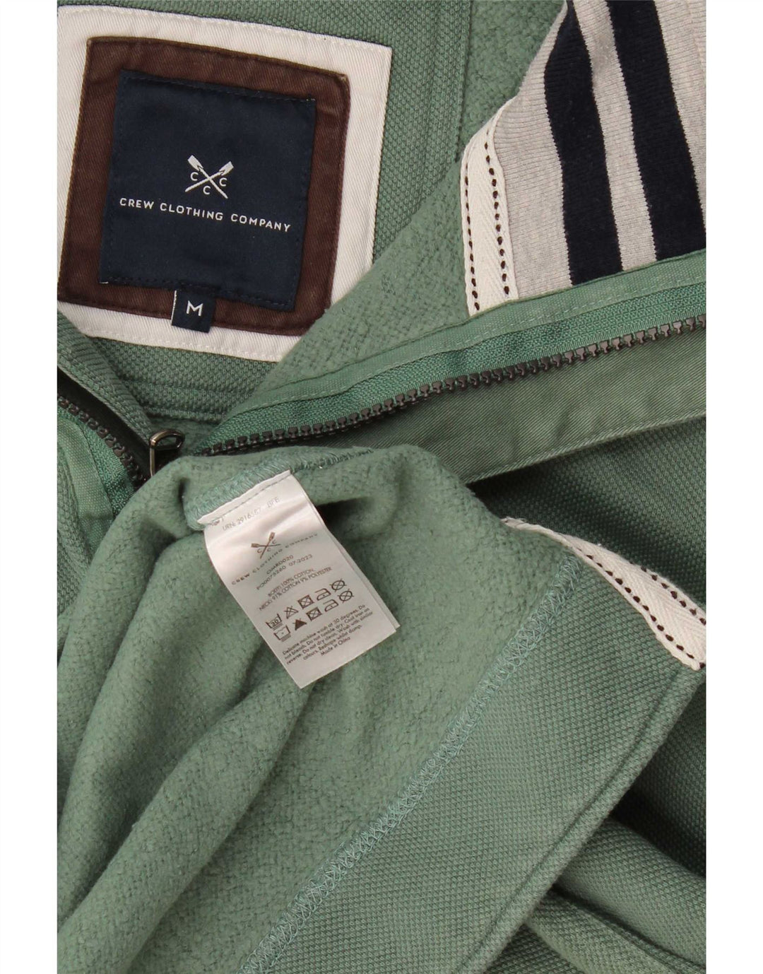 Crew Clothing Męska bluza z zamkiem 1/4 o regularnym kroju, średnia zieleń