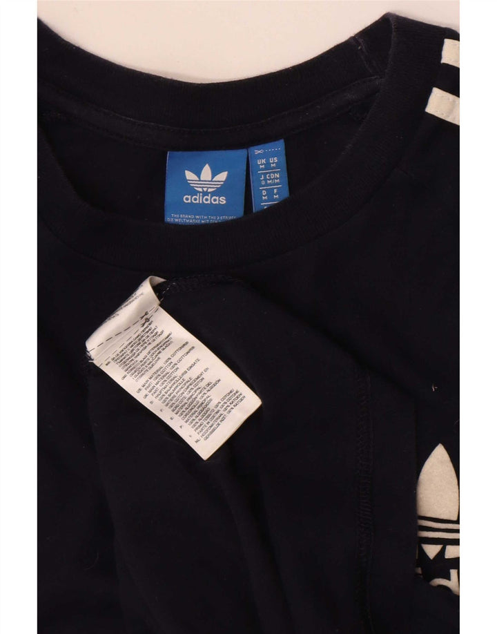 Męska koszulka z krótkim rękawem Adidas o regularnym kroju, średnia, granatowa bawełna