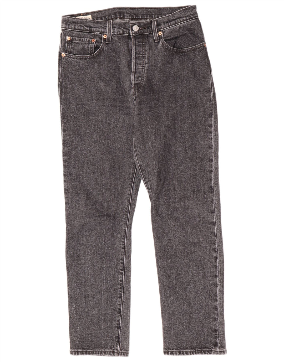 Damskie jeansy Levi's 501 Straight W28 L28 Szara bawełna