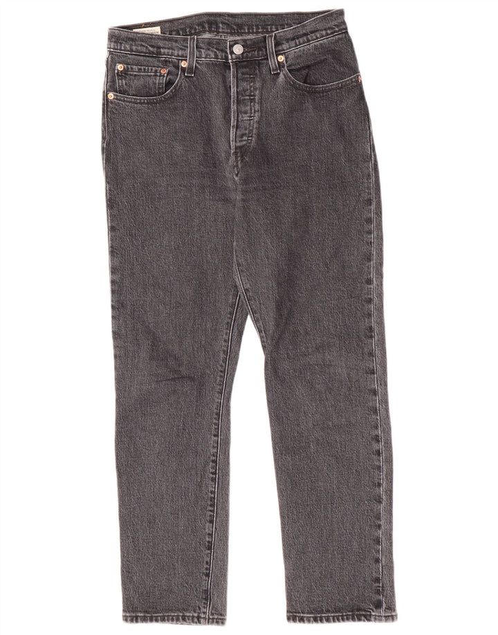 Damskie jeansy Levi's 501 Straight W28 L28 Szara bawełna
