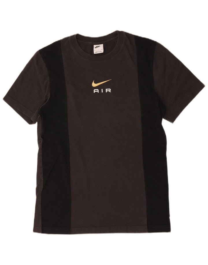 Męski T-shirt Nike Air Top, mały, brązowy, z blokami kolorów