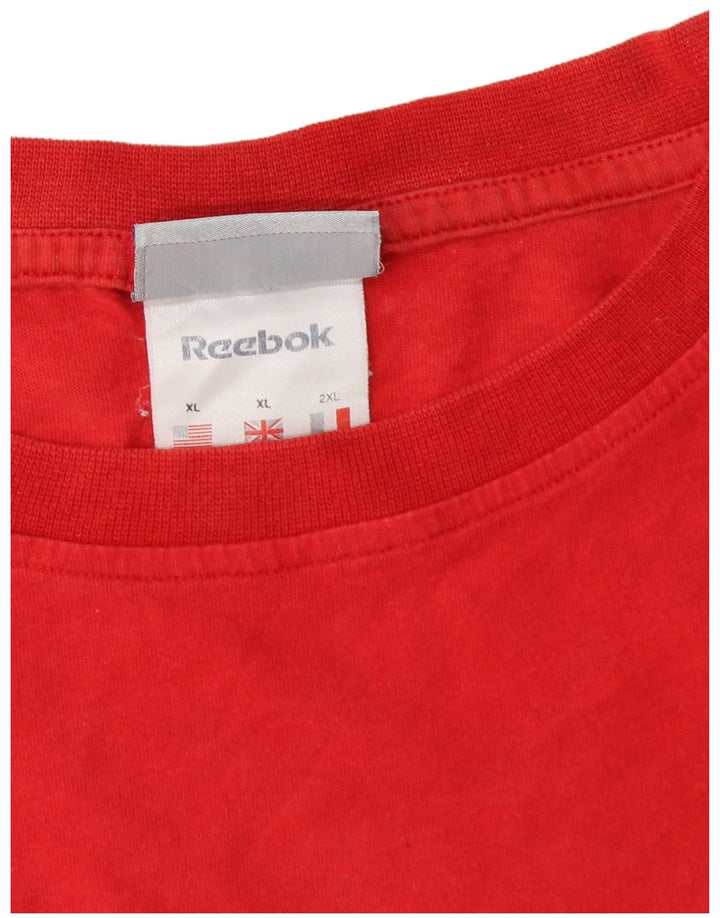 Męska koszulka Reebok z grafiką Top XL, czerwona