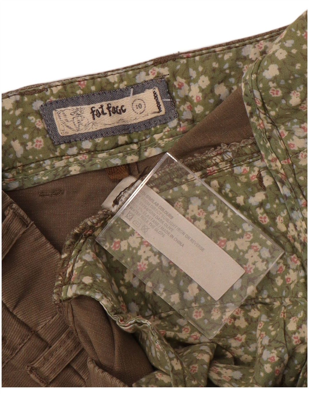 Damskie spodnie chino z niskim stanem FAT FACE UK 10 Small W32 L31 Brązowe