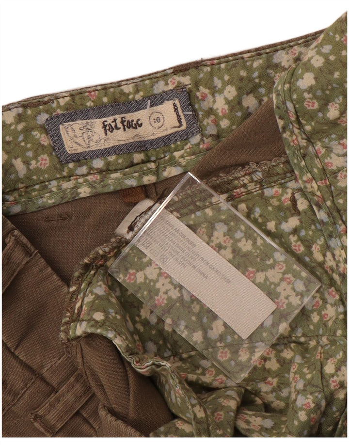 Damskie spodnie chino z niskim stanem FAT FACE UK 10 Small W32 L31 Brązowe
