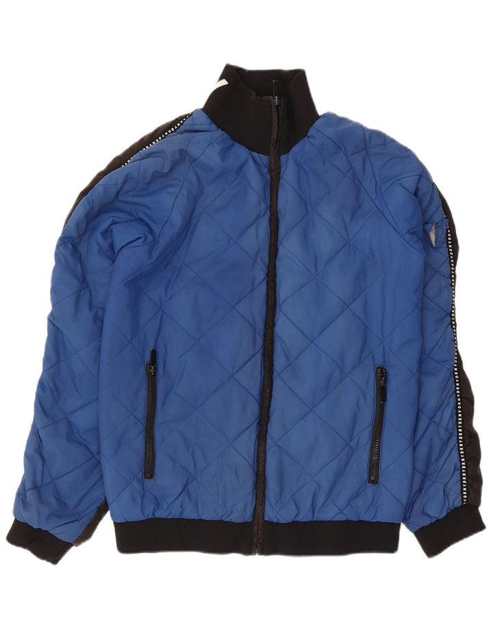 Damska pikowana kurtka Dkny Graphic UK 14, poliester w kolorze średnioniebieskim