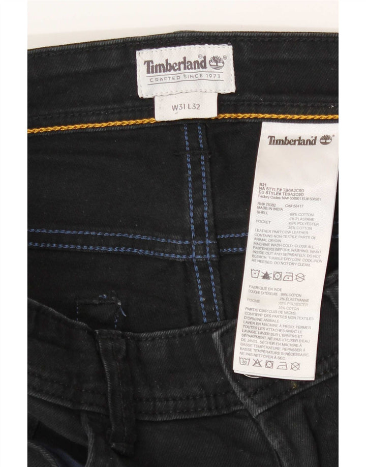 Męskie jeansy slim fit Timberland W31 L27 Czarna bawełna