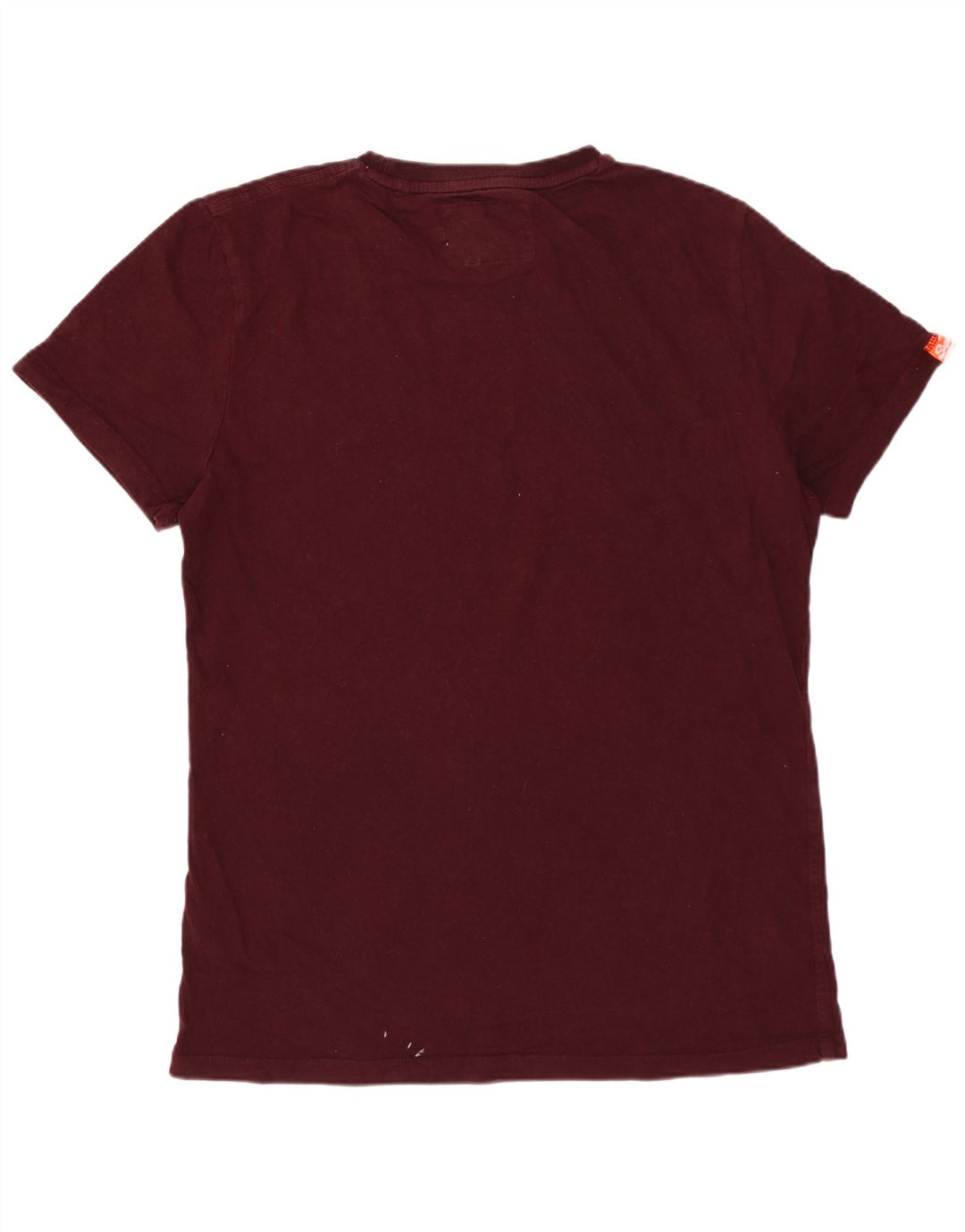 SUPERDRY Męski T-shirt Top Duży Bordowy Bawełniany